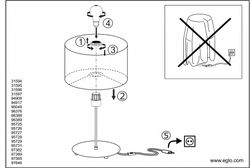 Настольная лампа декоративная Eglo Viserbella 97646