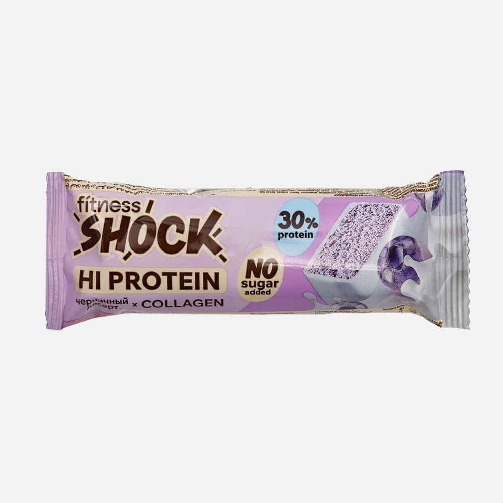 FitnesShock Батончик глазированный Черничный десерт 40 г