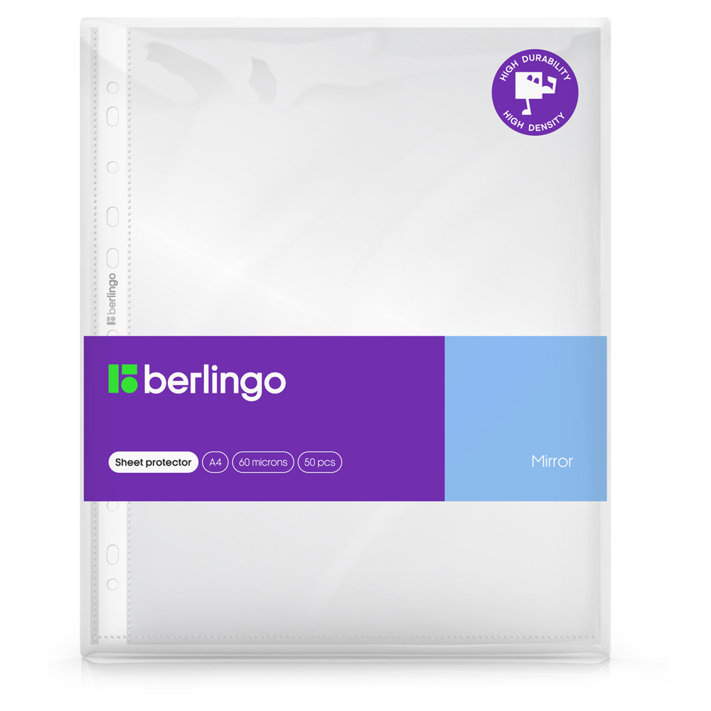 Папка-вкладыш с перфорацией Berlingo, А4, 60мкм, глянцевая