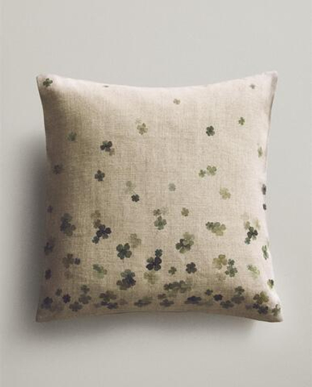 Zara Home наволочка декоративная из льна, светло-бежевый · 6147/008