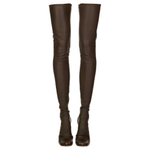 RICK OWENS/RO Cantilever Trendy Over the knee Boots Women"s Brown