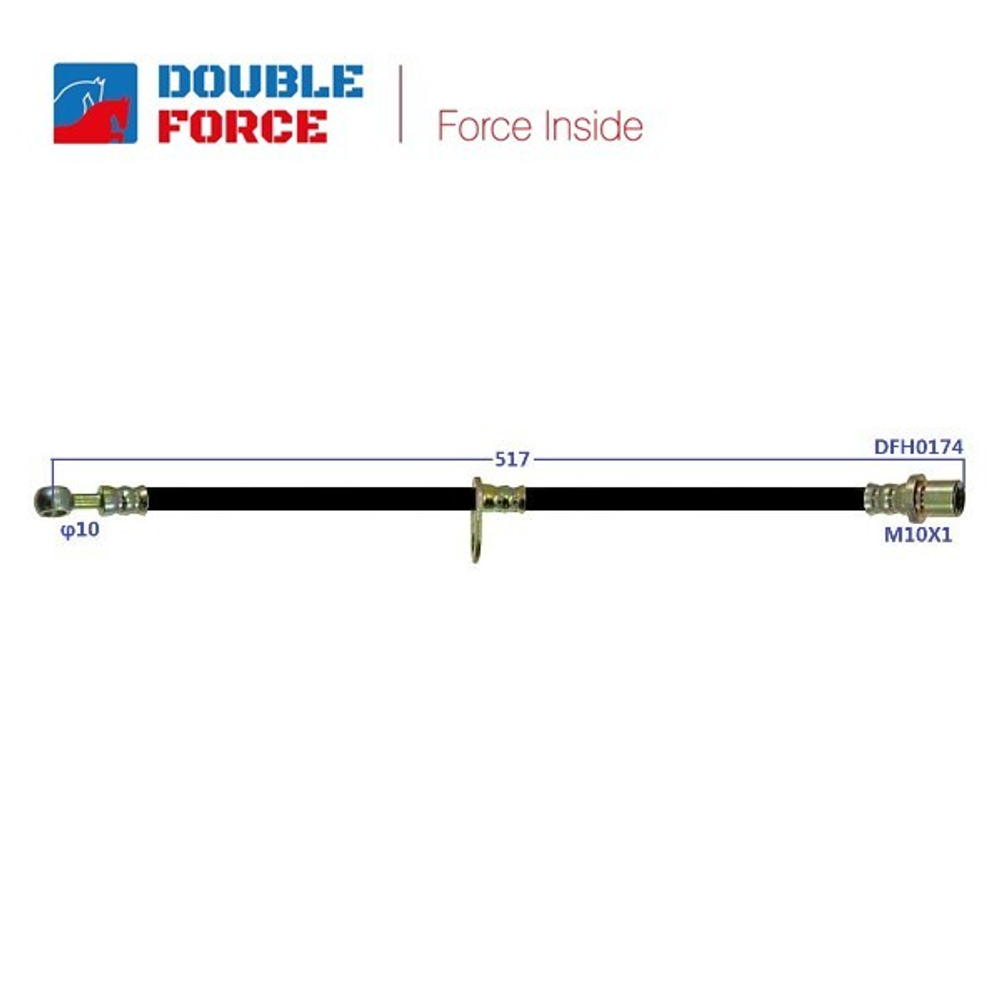 Шланг тормозной Double Force DFH0174