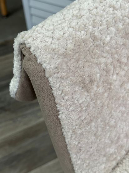 Стул ЭЛЕФАНТ 360 град. поворотный, Alpina Cream, букле / Magnum 130 искуств.замша / Черный