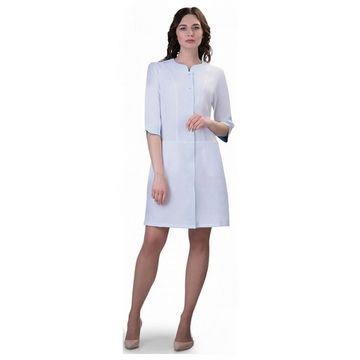 Халат женский DoctorBIG 214 (белый/голубой)
