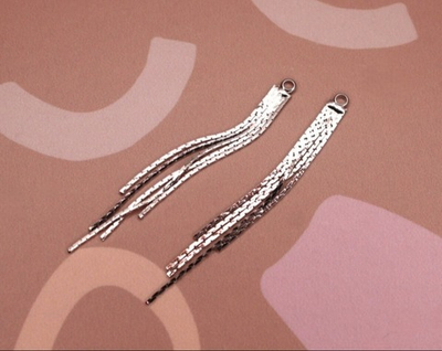 Подвеска шторка 71 мм под серебро