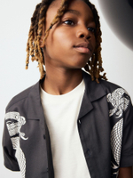 Рубашка с коротким рукавом для мальчика Next 136-484, Черный