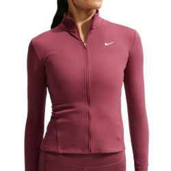 Женская теннисная куртка Nike One Dri-Fit Full Zip Fitted - pink smoke/white