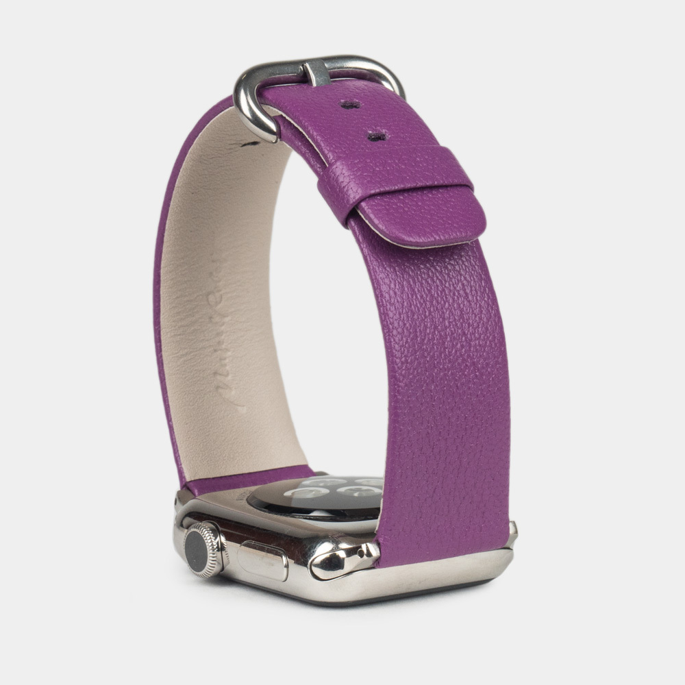 Ремешок для Apple Watch 40/41/42 mm из кожи козы, фиалкового цвета