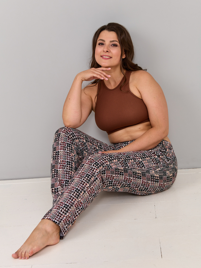 Брюки Б-18/пьедепуль-черныйтерракот