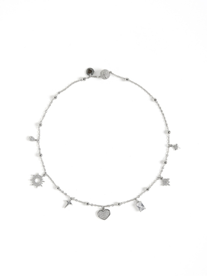 Колье "Heart sun Glow" Silver