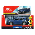 Модель ин. мет. "KIA Soul" 12см. двери, багаж. темно-синий, коробка SOUL-12-DBU (Технопарк)