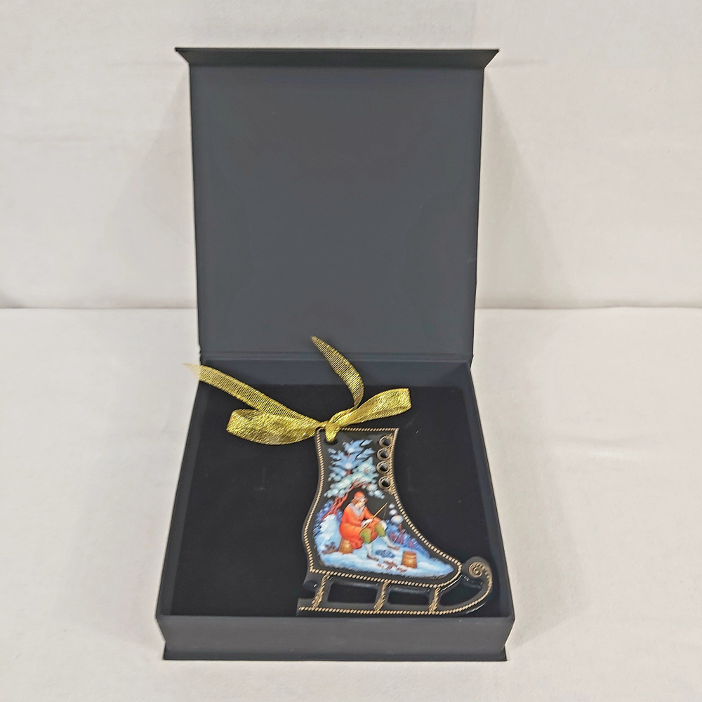 Сувенир "Фигурный конек" с росписью Палех в подарочной коробке