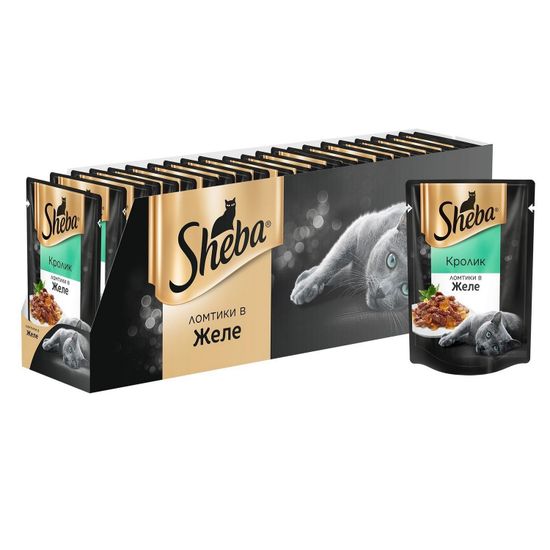 Sheba пауч ломтики в желе кролик 75 гр
