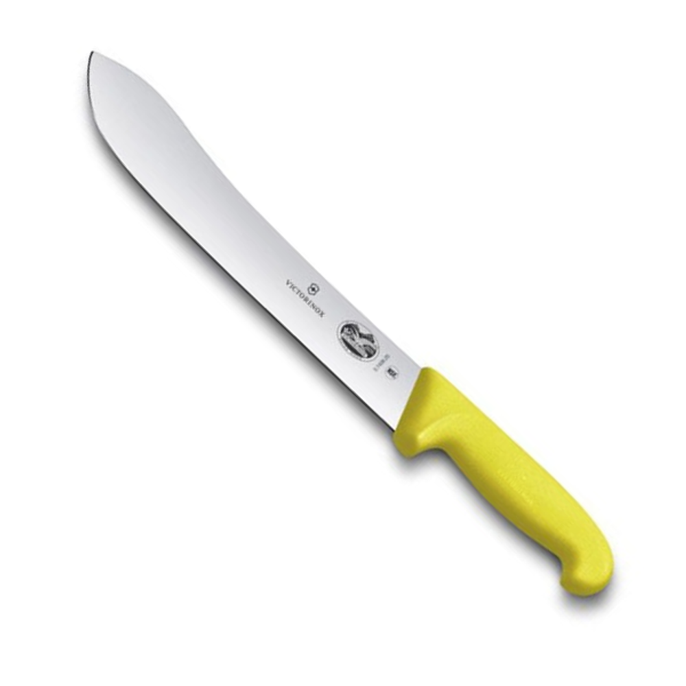 Нож Victorinox разделочный, лезвие 25 см прямое, желтый