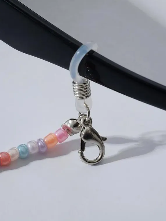 Цепочка для очков "Смайлик", цвет светло-розовый, 70 см