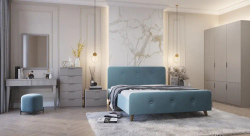 Шкаф распашной Валенсия- 3, серо-коричневый