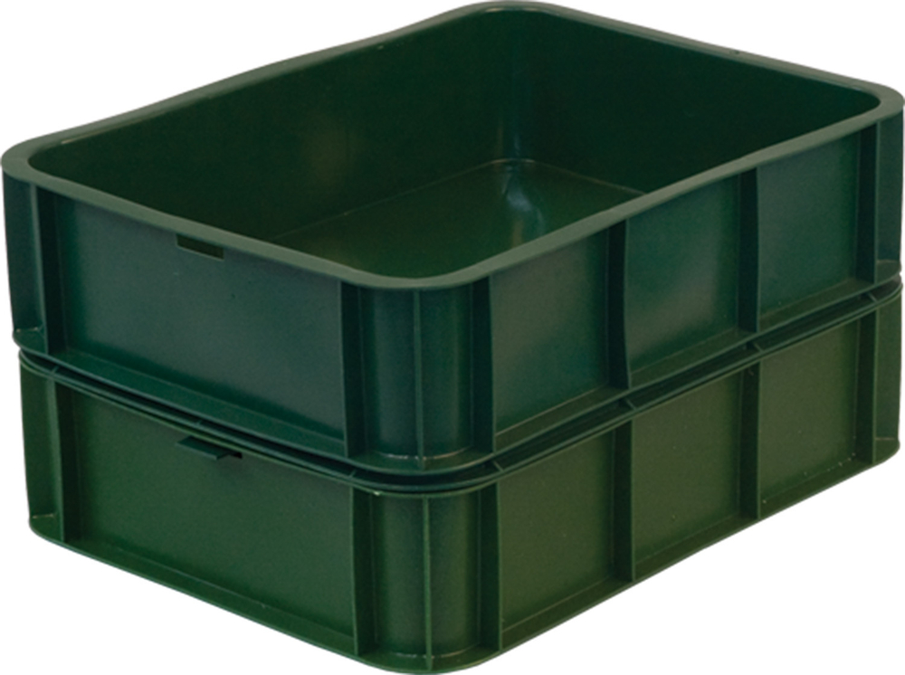 Ящик сплошной 430×330×110 мм, объем 12 л., арт.: 405, зелёный, код: 00433