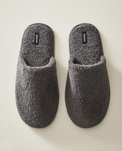 ZARA HOME ДОМАШНИЕ ТАПОЧКИ, ТЕМНО-СЕРЫЙ