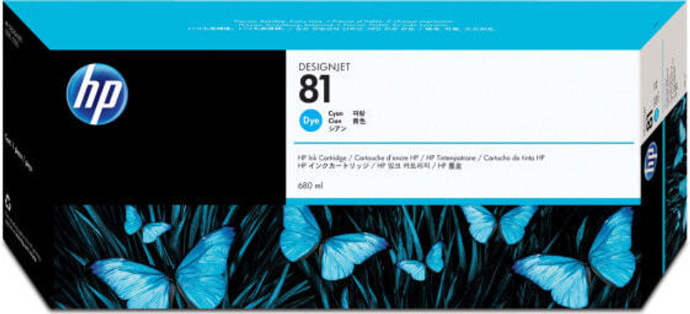 Картридж струйный Подлинный Голубой HP 81 C4931A