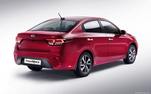 Стекло двери задн. Kia Rio IV лев. с 2017 г. (KMK Glass)