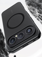 Чехол с Магсейф для Honor 500 / 500 Pro прозрачный матовый с черным бортом WLONS