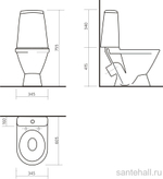 УНИТАЗ-КОМПАКТ SANITA ЛАДА КОМФОРТ