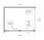 Душевой уголок BelBagno SOFT_CLOSE-1-AH-1 130х100 стекло прозрачное/профиль хром