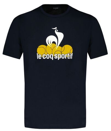 Мужская теннисная футболка Le Coq Sportif Graphique Short Sleeve 25 N°1 - черный