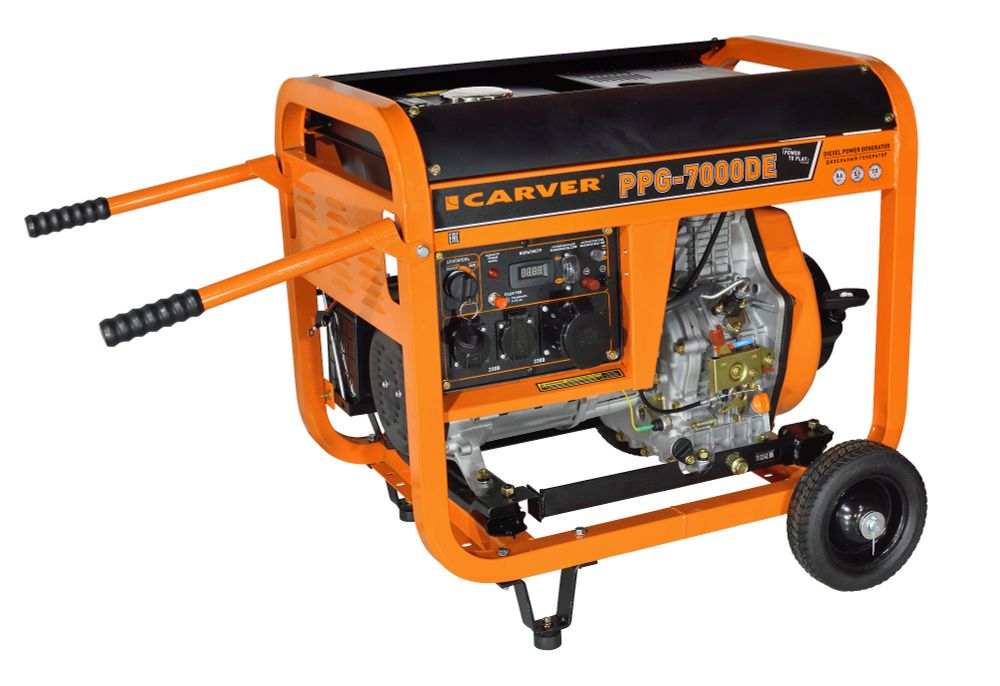 Генератор CARVER  PPG- 7000DE дизель