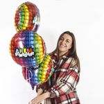 Шар (18"/46 см) Круг, С Днем Рождения (ПопИт)