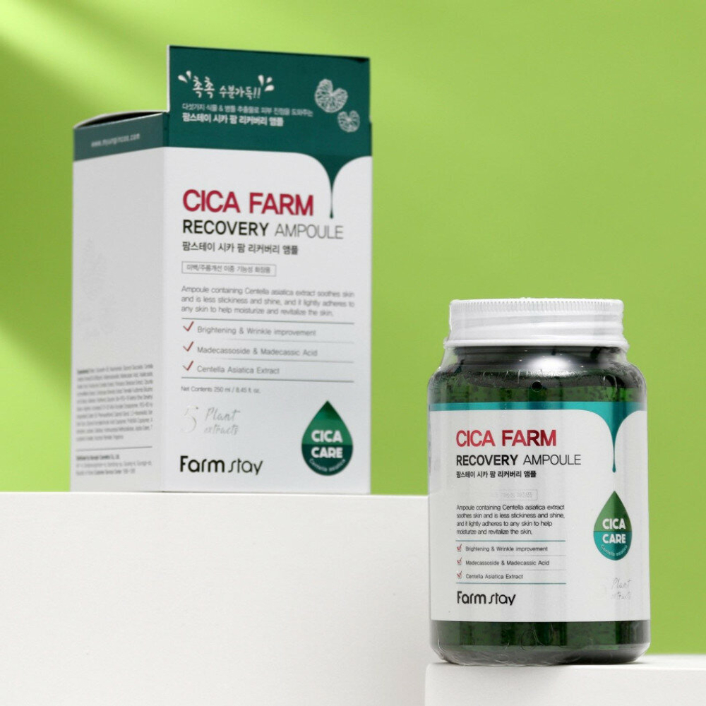 FarmStay Ампульная сыворотка для лица с центеллой азиатской Cica Farm Recovery Ampoule
