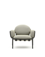 Уличное кресло Joncols с бежевой обивкой и серым алюминием