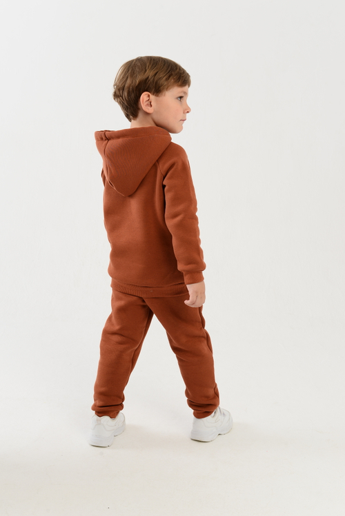Детский коричневый спортивный костюм с начесом