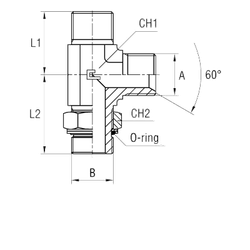 Штуцер FRGL BSP 3/4" BSP 1/2"