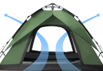Палатка Naturehike 3-местная, быстросборная, зеленая, артикул NH21ZP008-3FGR