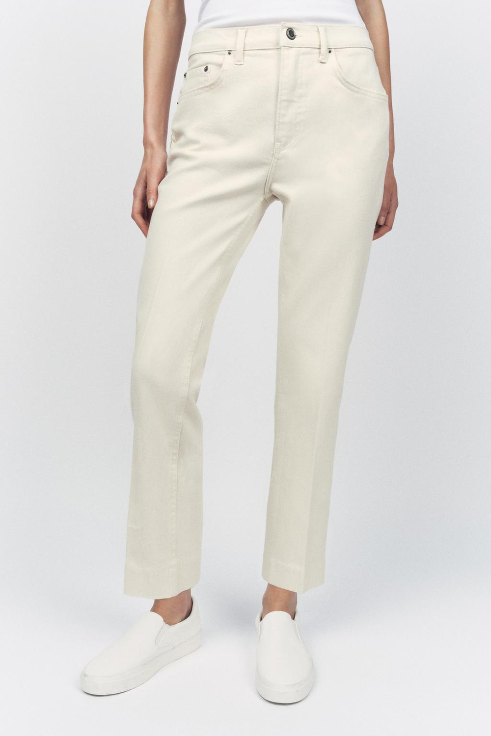 Джинсы bootcut cropped с высокой посадкой — zw collection