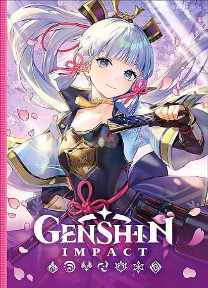 Bloknot \ Блокнот \ Notepad   Genshin Impact на каждый день с наклейками (розовый)