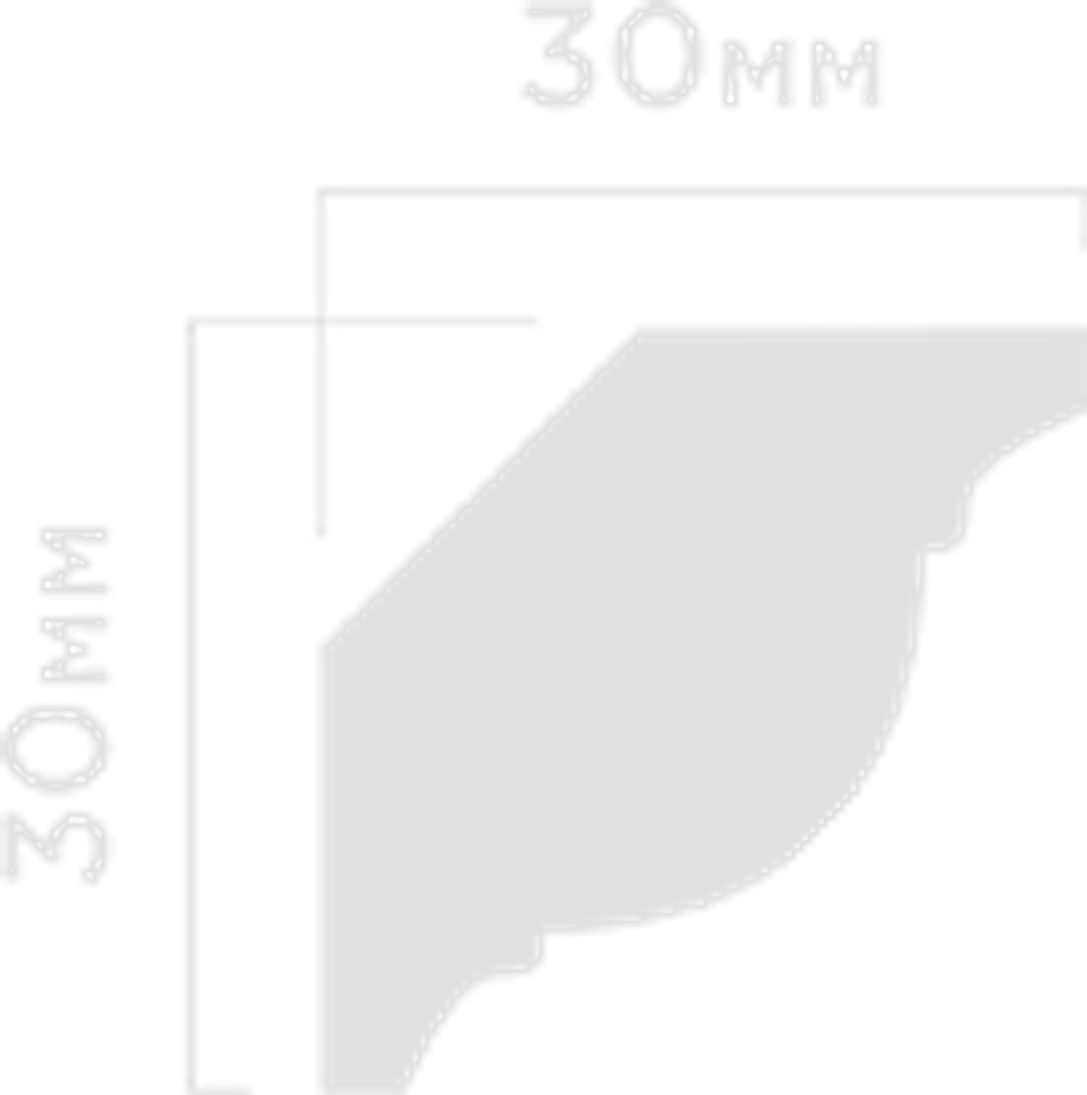 Карниз HiWood, 30x30 мм