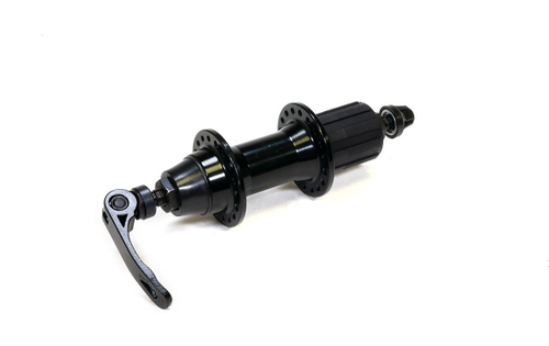 Втулка задняя WZ алюминий V-brake кассета 8/10скоростей, эксцентрик 36H ось 3/8''х135x145мм, на промах черная