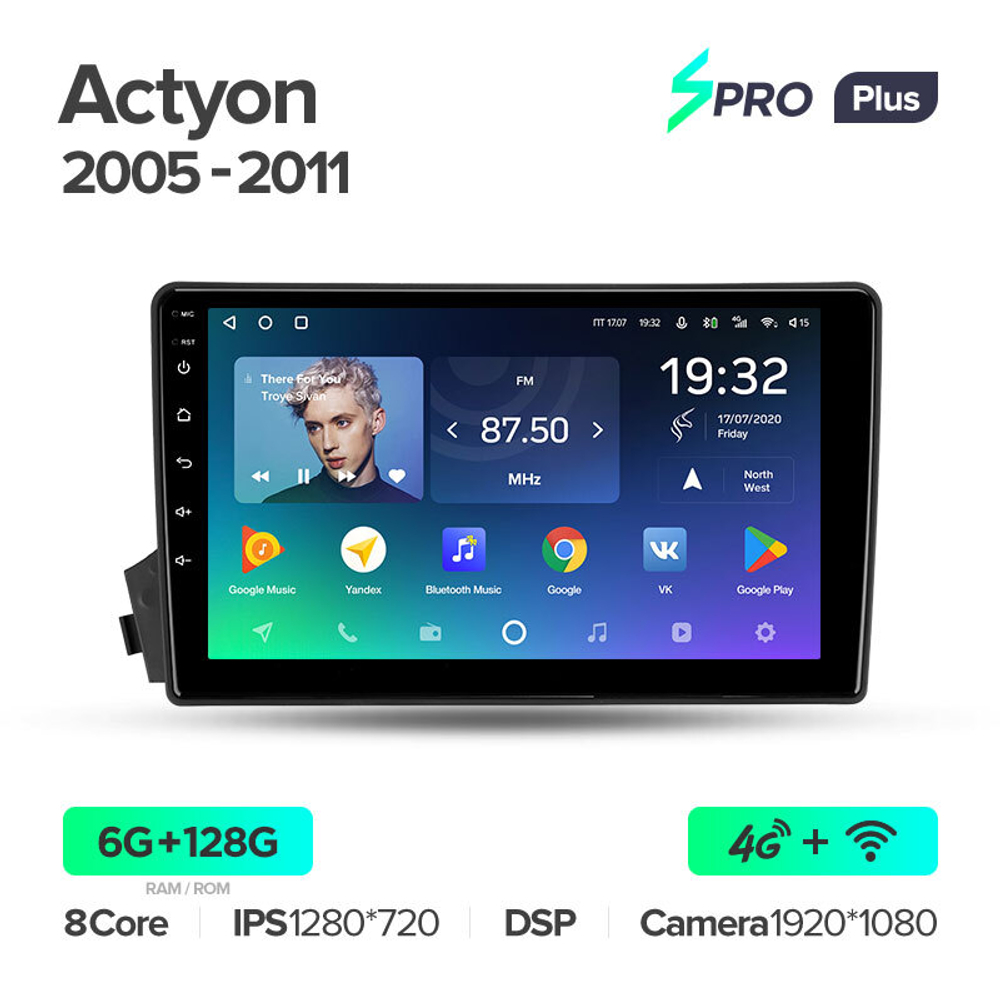 Teyes SPRO Plus 9"для SsangYong Actyon 2005-2011