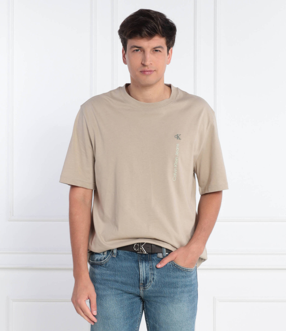 Футболка VERTICAL INSTITUTIONAL CALVIN KLEIN JEANS - бежевый(J30J323995)
