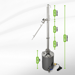 Простогон - аппарат колонна типа 2 дюйма, 1.8 кВт, 32 литра