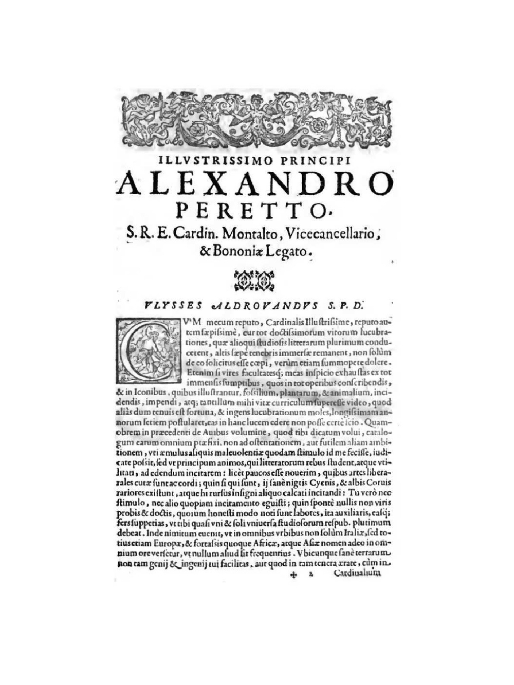 Vlyssis Aldrouandi Ornithologiae: Hoc Est De Auibus Historiae Libri Xii. (Latin Edition) | Ulisse Aldrovandi