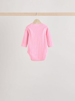 Боди с длинным рукавом для малышей Next E19-738, 5 шт., Розовый, Бежевый