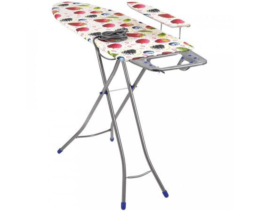 Доска гладильная напольная с розеткой для парогенератора и утюга Товары для глажки Nika Ника складная широкая 112 * 34,5 см ВELL CLASSY 3 цвета в ассортименте АРТ БК3