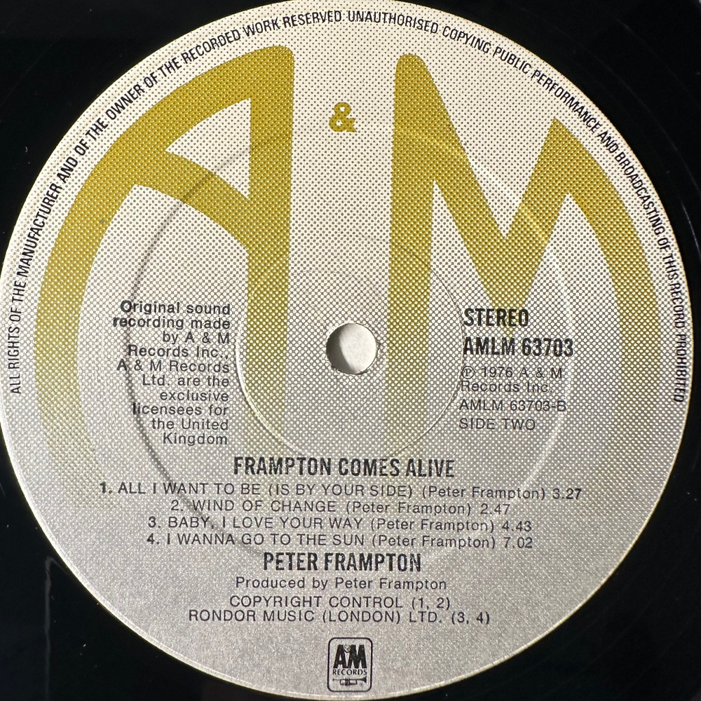 Peter Frampton ‎– Frampton Comes Alive 2LP (Англия 1976г.)