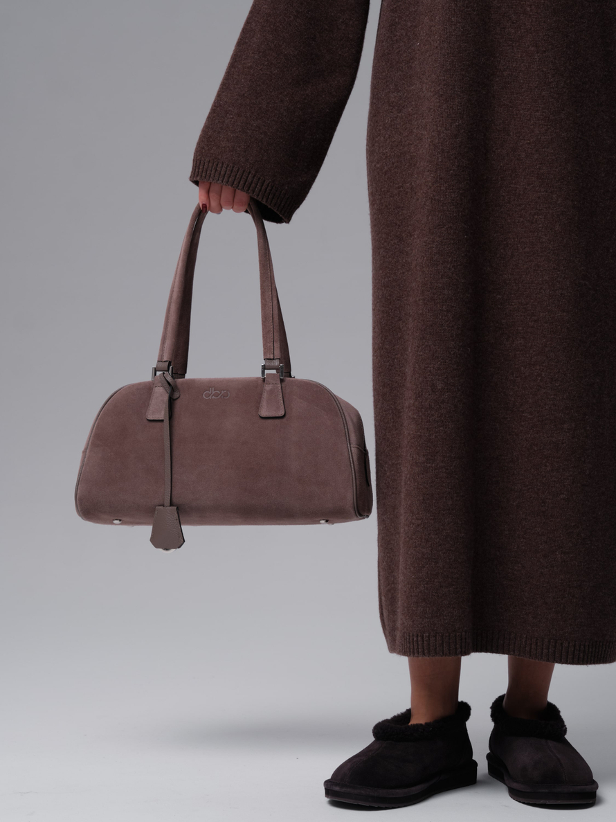Замшевая сумка DBR 31358 капучино/велюр