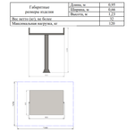 Уличный тренажер №7, Стол для армреслинга на профиле 100х100 мм, 955*660*1230 мм.