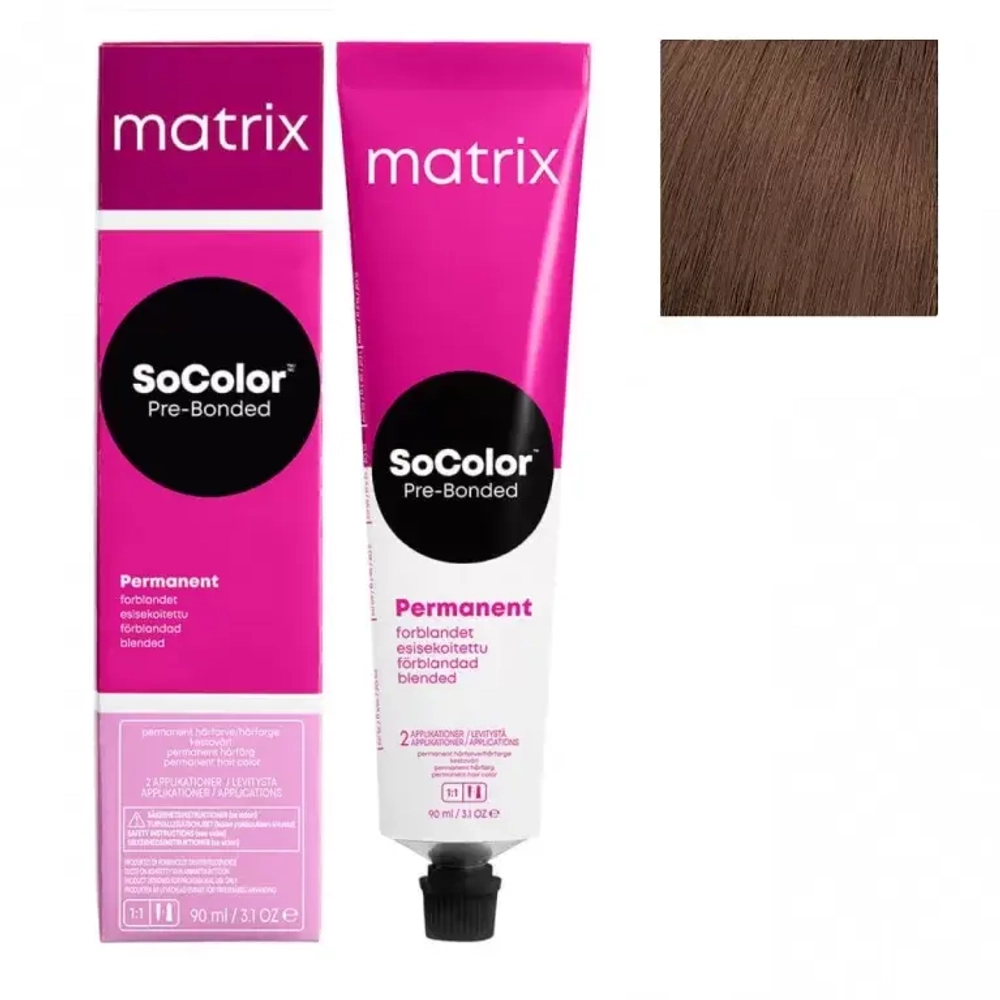 Matrix SoColor Pre-Bonded 7N Блонд натуральный Крем-краска для волос, 90мл