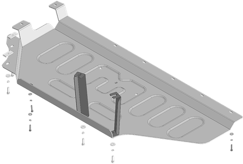 Защита топливного бака. 4 мм, Алюминий для Li Auto L6 2024-н.в., Motodor.349904